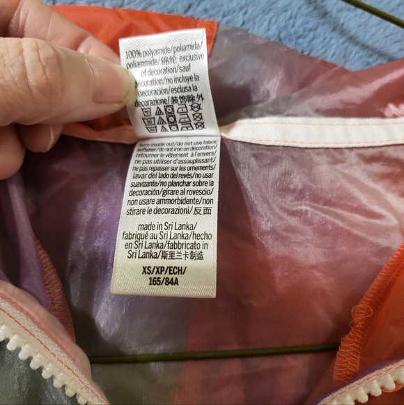 Victoria Secret Sport Half Zip Anorak Jacket Women XS Wind Breaker Rainbow Thin - Picture 8 of 10